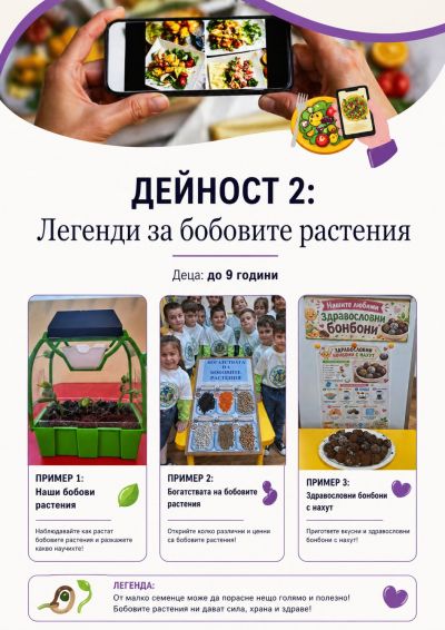 ДЕЙНОСТ 2 Легенди за бобовите растения - ДГ Мечо Пух - Долни Чифлик